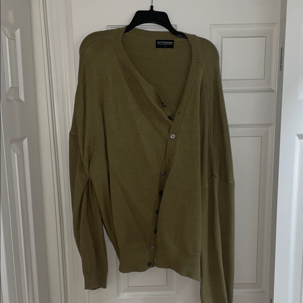 Kittenish Khaki Knit Sweater